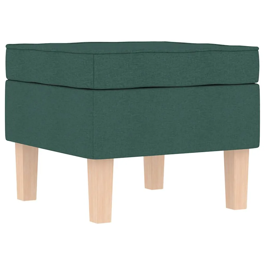 Chaise à bascule avec repose-pied Vert foncé Tissu - 8