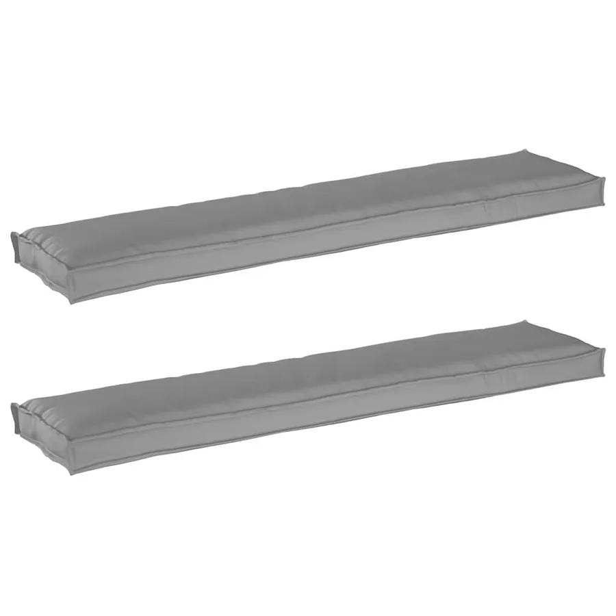 Set de coussins de palette 2 pcs Gris 180 x 40 x 8 cm - 2