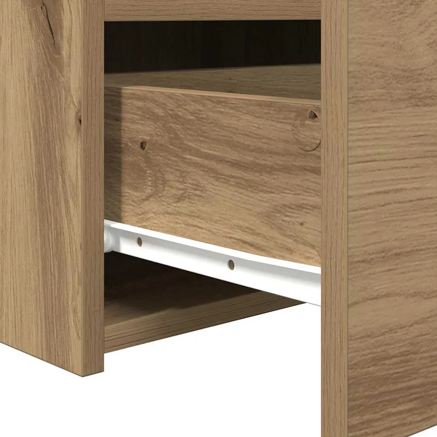Cabinet de chevet 2 pc Chêne artisanal 50 x 40 x 45 cm - 11