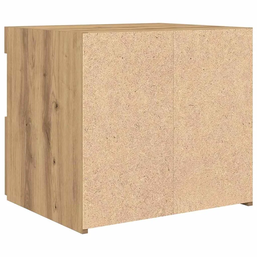 Cabinet de chevet 2 pc Chêne artisanal 50 x 40 x 45 cm - 8