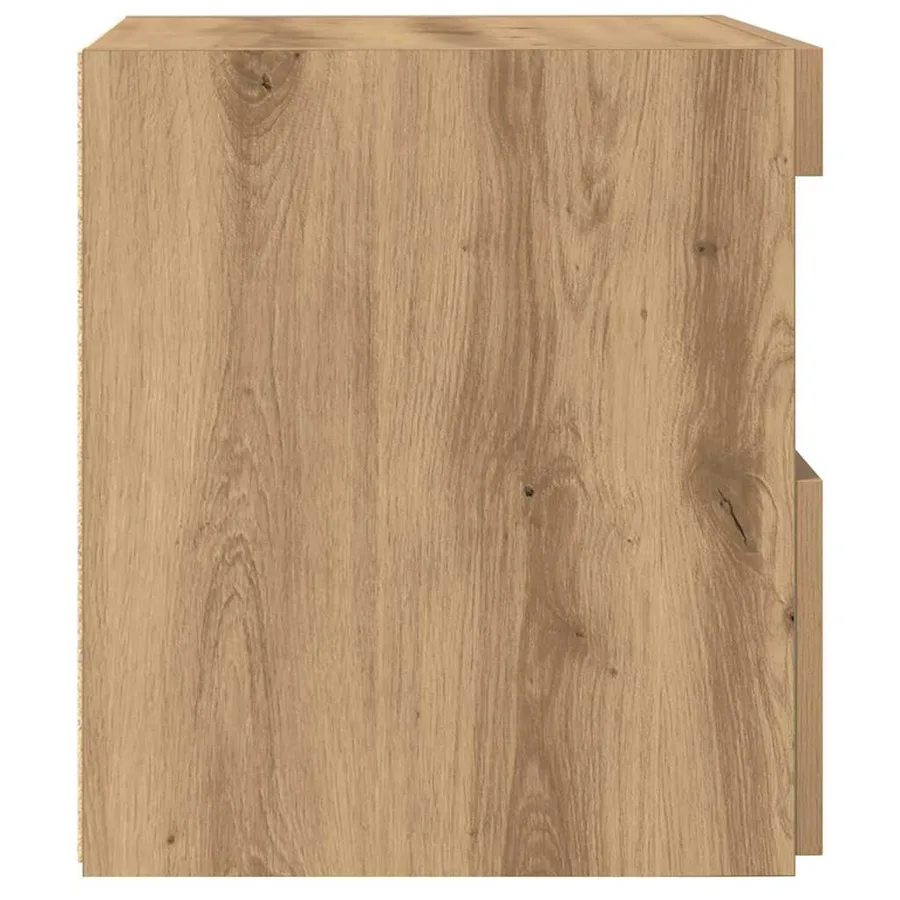 Cabinet de chevet 2 pc Chêne artisanal 50 x 40 x 45 cm - 9