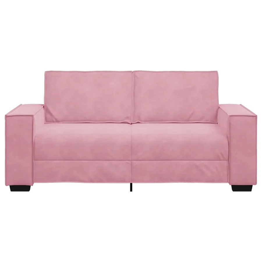 Canapé 2 places rose 180x78x84 cm velours - 4