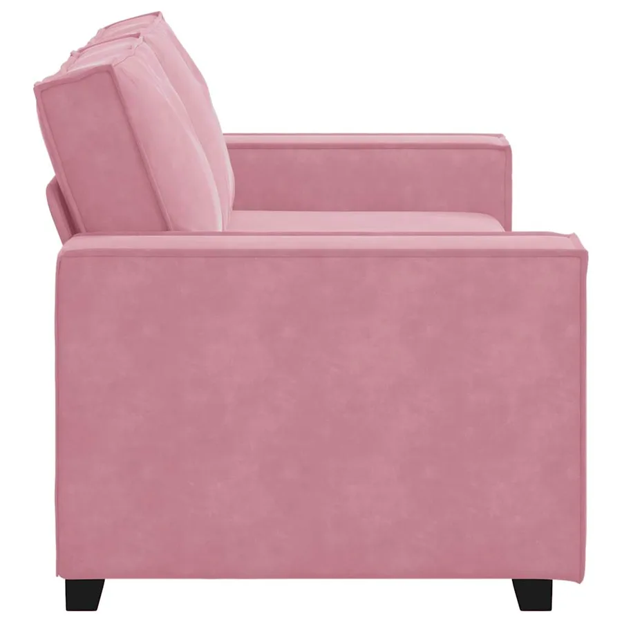 Canapé 2 places rose 180x78x84 cm velours - 5