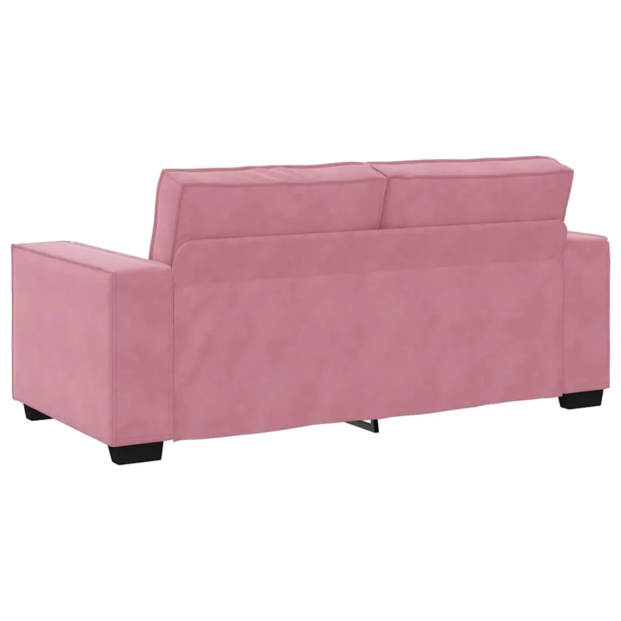 Canapé 2 places rose 180x78x84 cm velours - 6