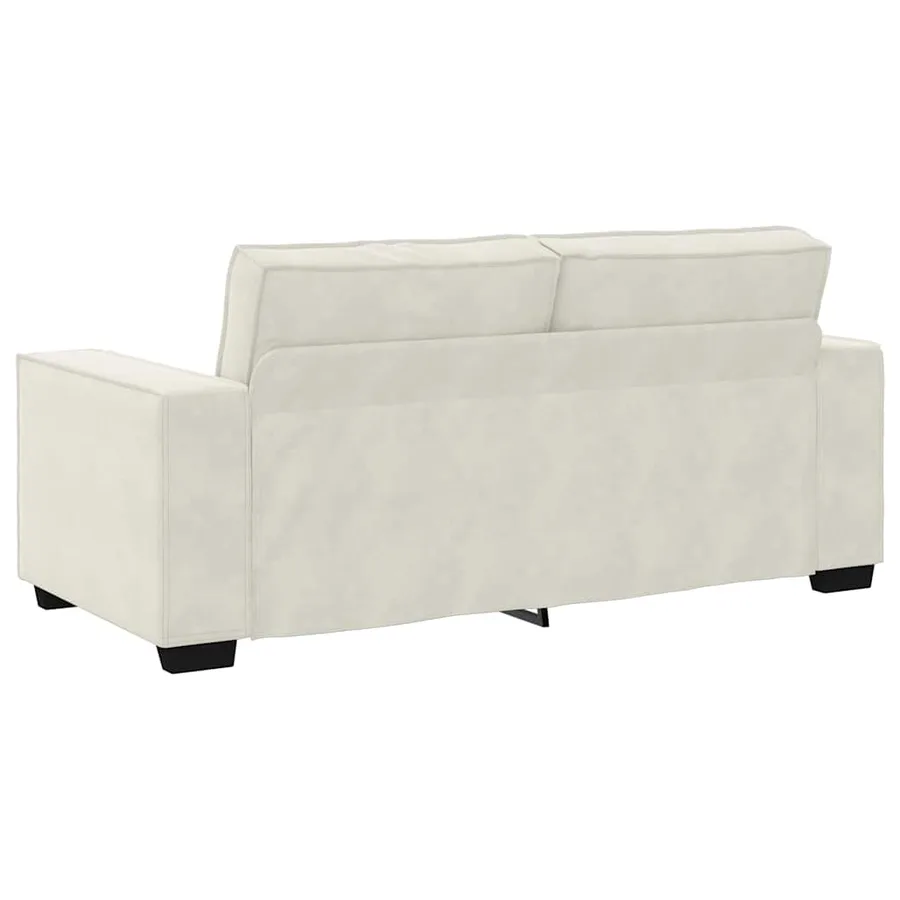 Canapé 2 places crème 180x78x84 cm velours - 6