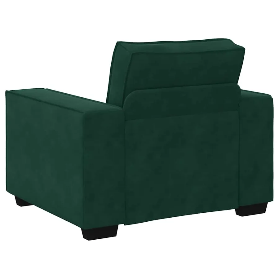 Fauteuil canapé vert foncé 100x78x84 cm velours - 6
