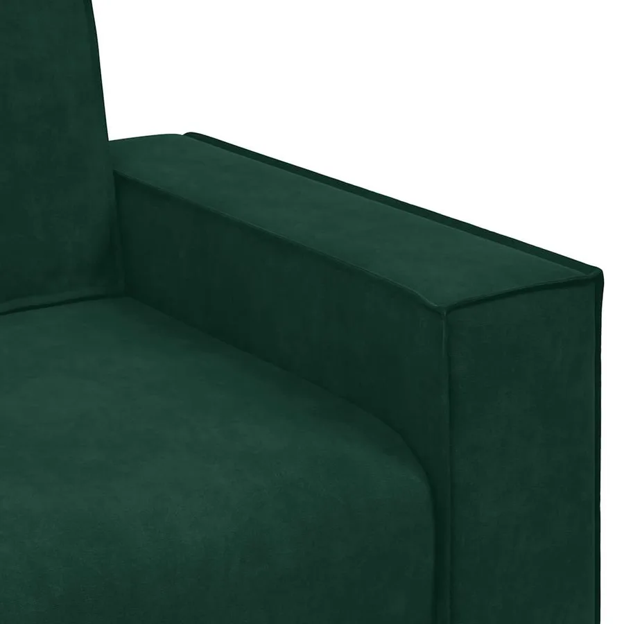 Fauteuil canapé vert foncé 100x78x84 cm velours - 7