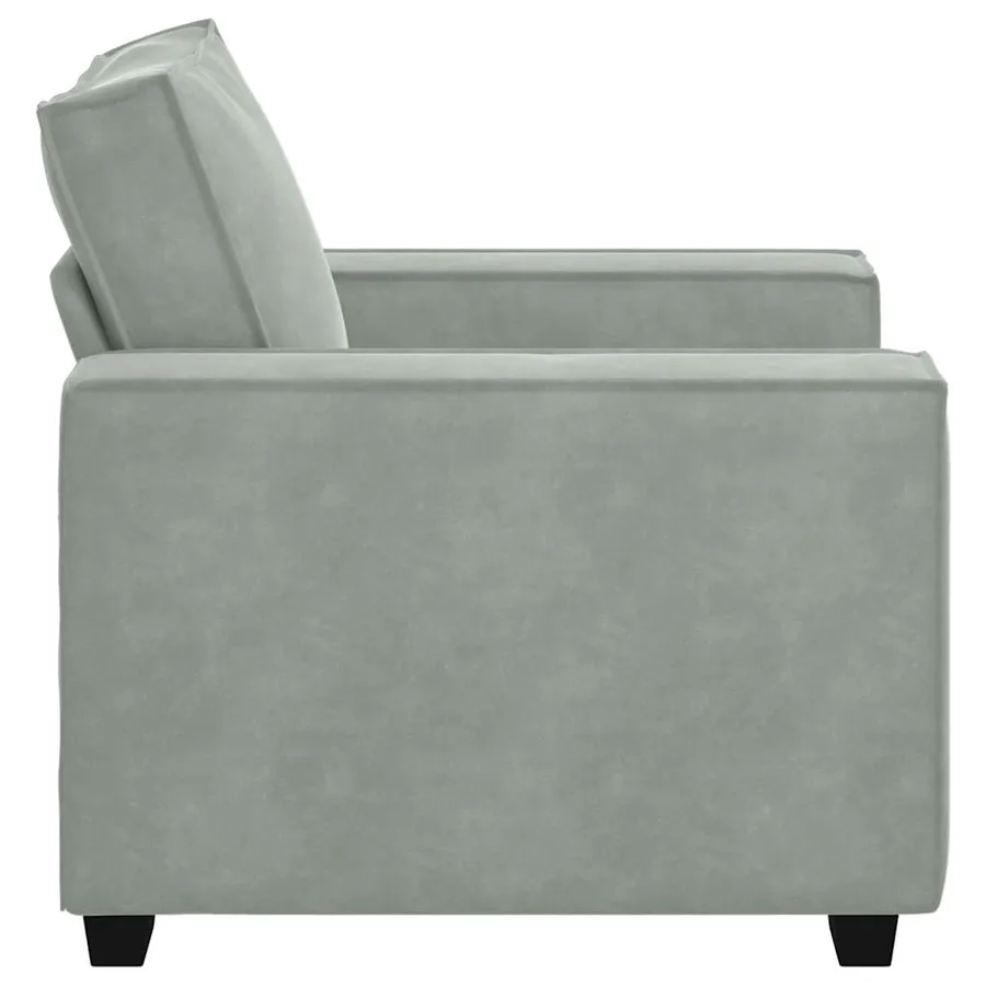 Fauteuil Gris clair 100x78x84 cm Velours - 5