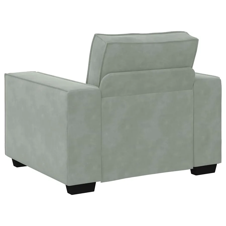 Fauteuil Gris clair 100x78x84 cm Velours - 6