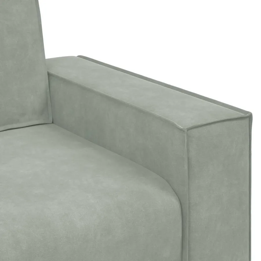 Fauteuil Gris clair 100x78x84 cm Velours - 7