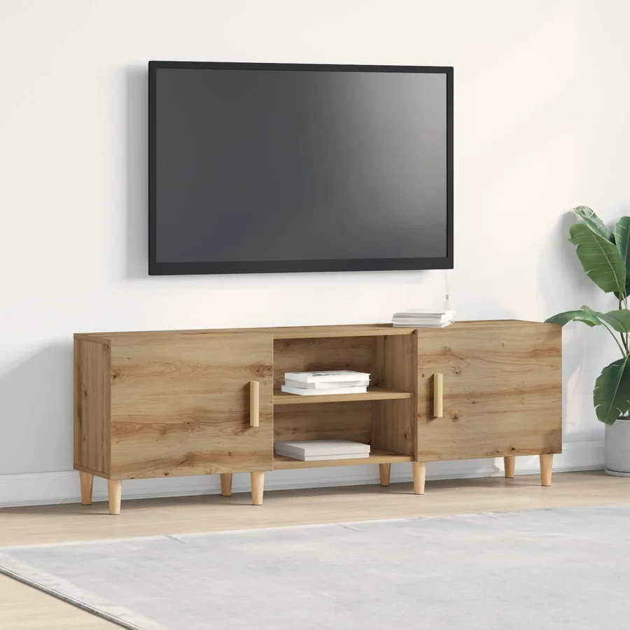 Meuble TV 150 x 30 x 50 cm chêne artisanal Bois d'ingénierie