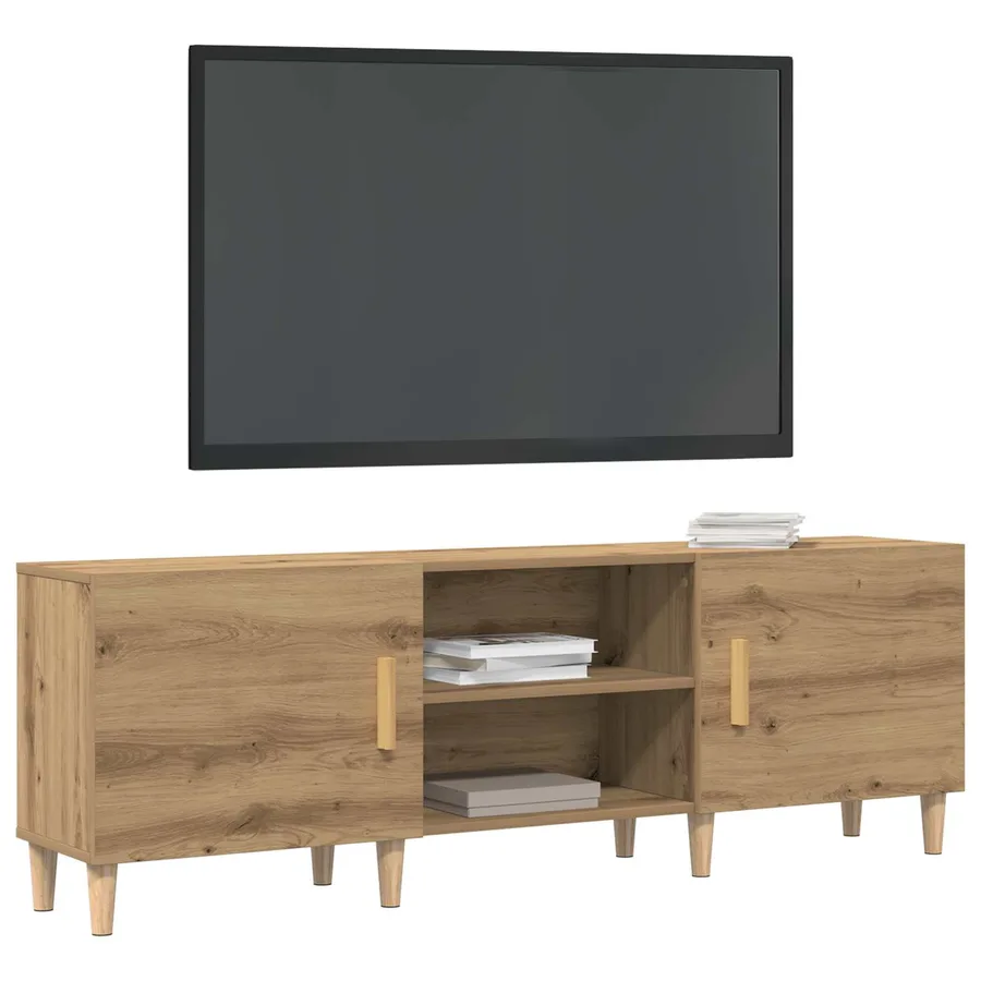 Meuble TV 150 x 30 x 50 cm chêne artisanal Bois d'ingénierie - 3