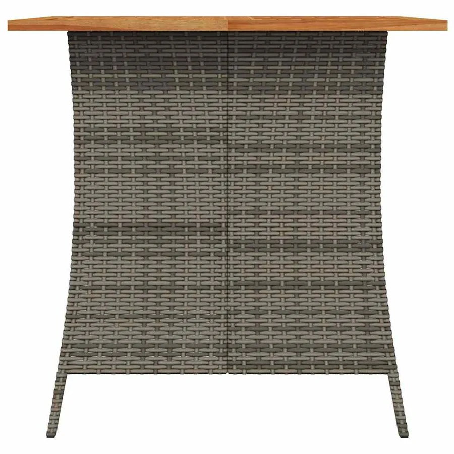 Ensemble à manger de jardin 5 pcs coussins gris résine tressée - 4