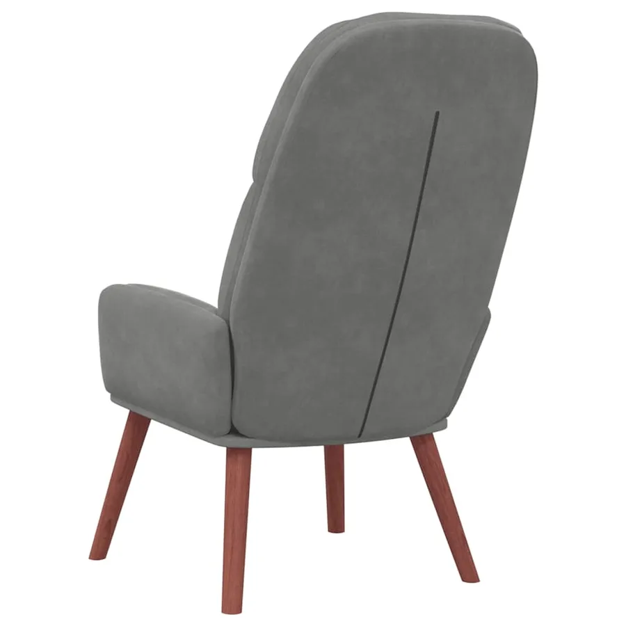 Fauteuil relaxant velours gris foncé - 6