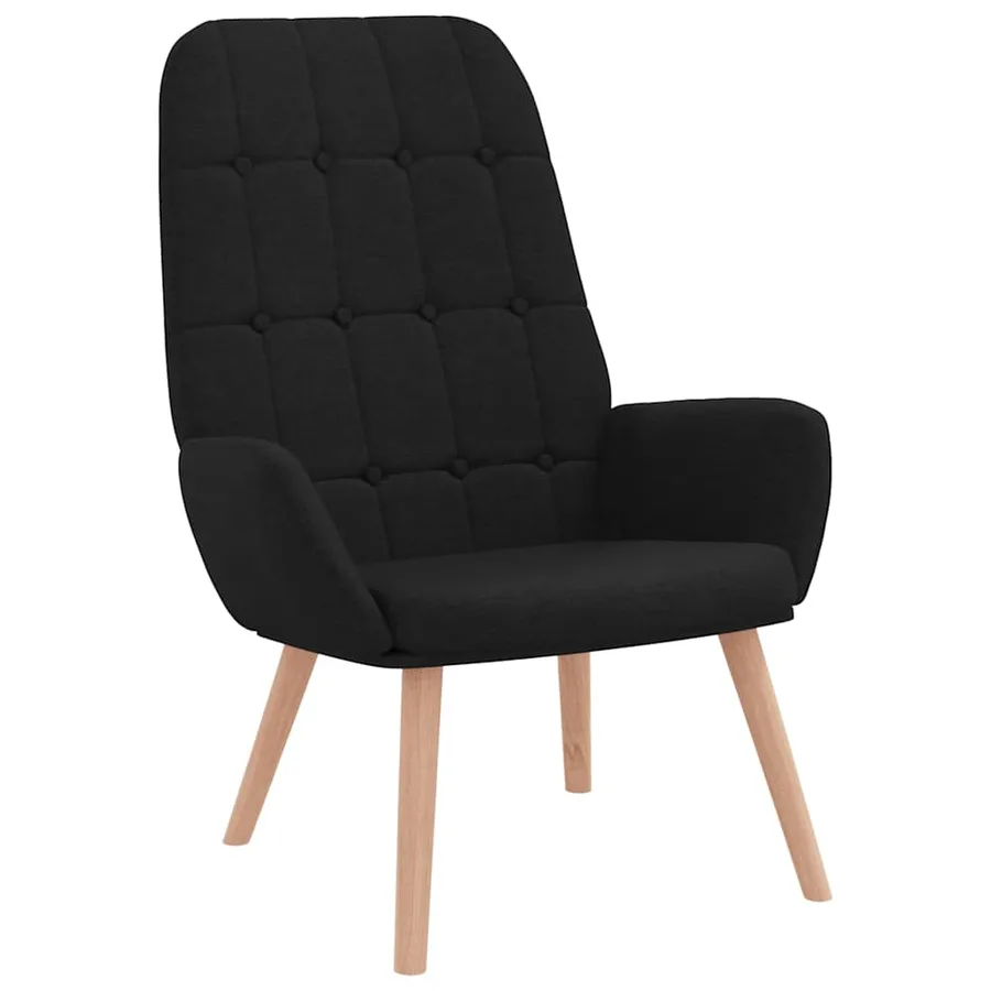Fauteuil relaxant en tissu noir - 2