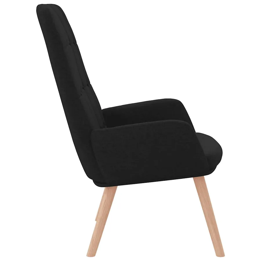 Fauteuil relaxant en tissu noir - 4