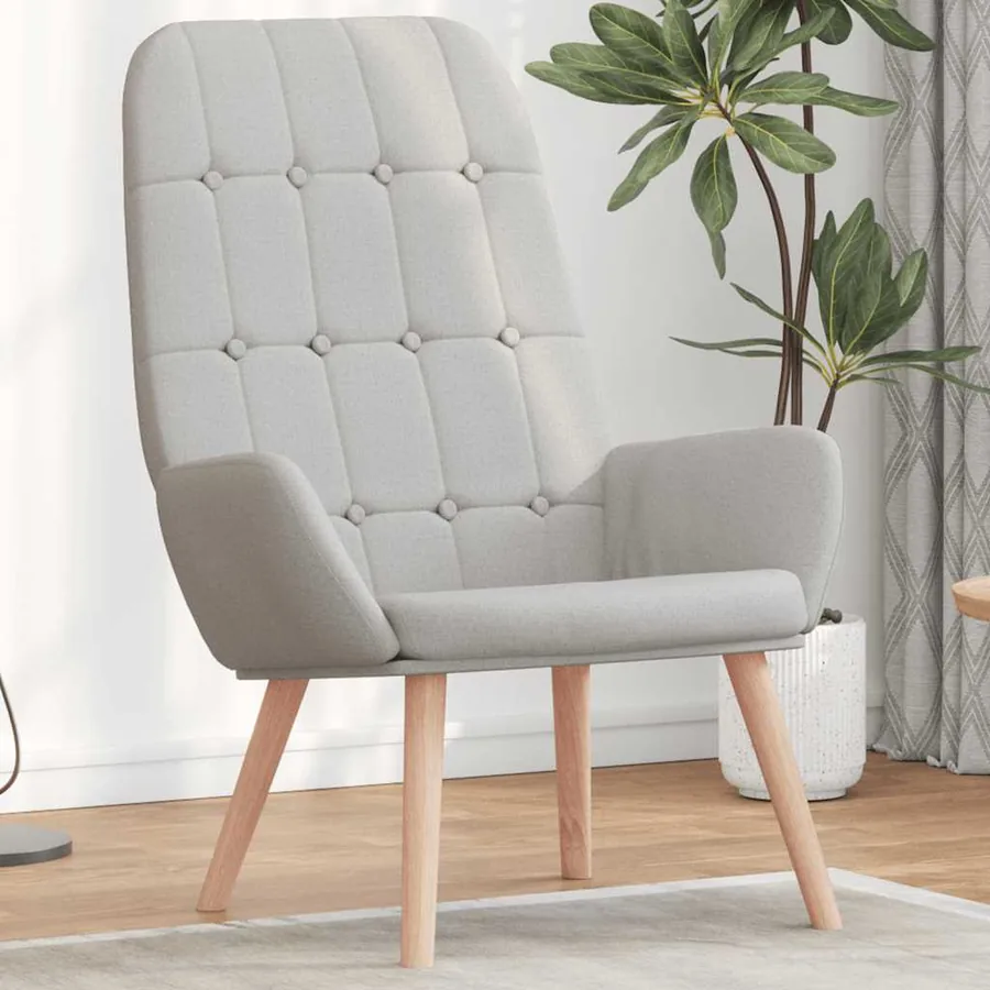 Fauteuil relaxant en tissu gris nuage
