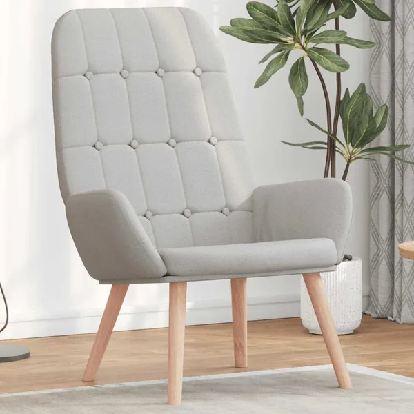 Fauteuil relaxant en tissu gris nuage
