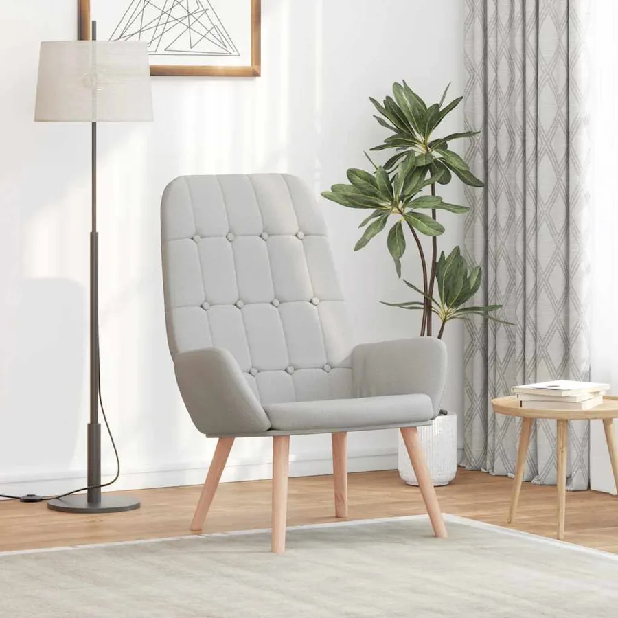 Fauteuil relaxant en tissu gris nuage - 3