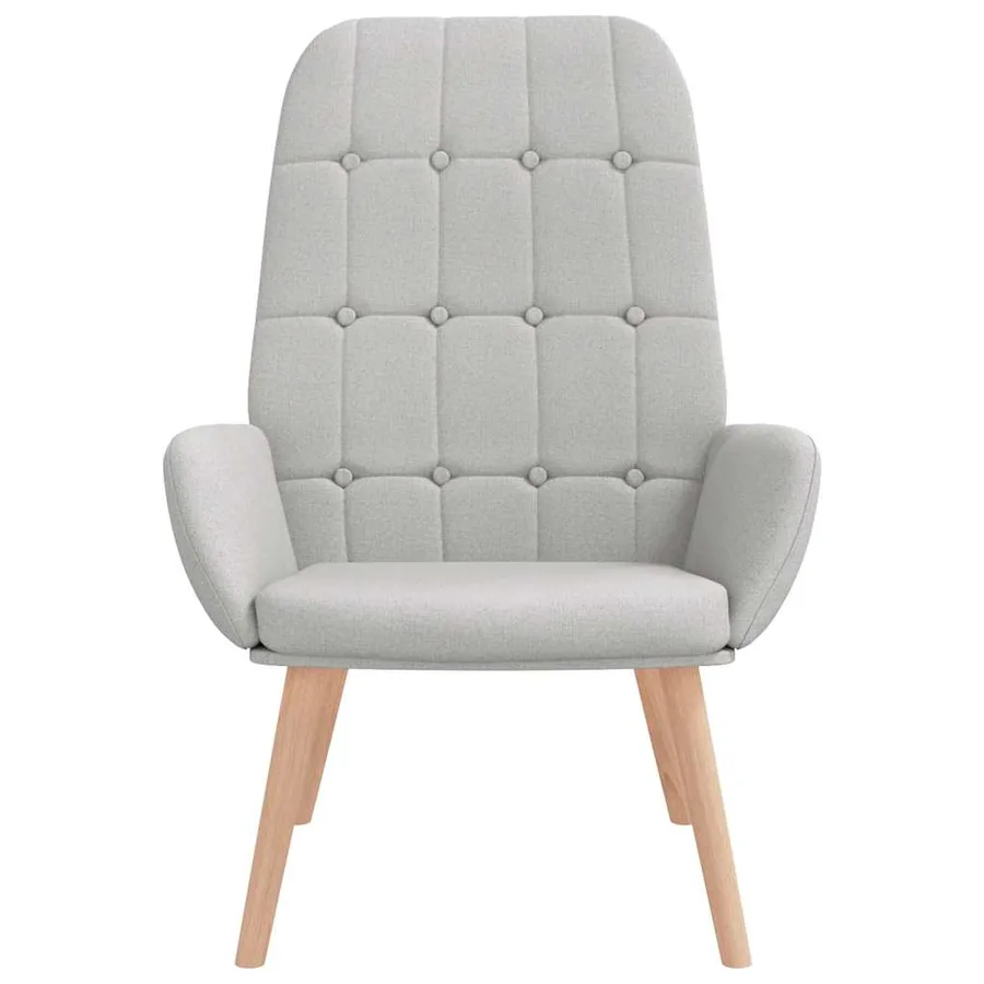 Fauteuil relaxant en tissu gris nuage - 4