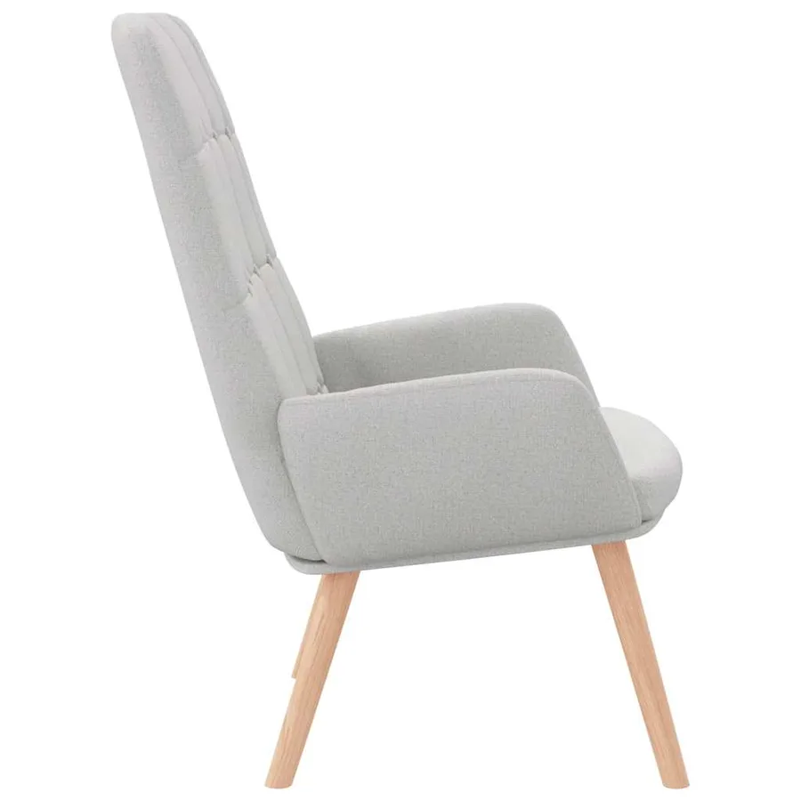 Fauteuil relaxant en tissu gris nuage - 5