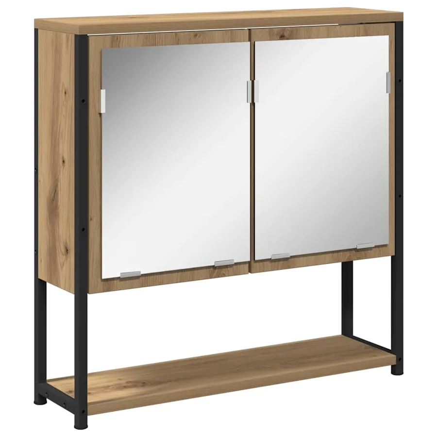 Armoire Miroir Chêne artisanal 60 x 16 x 60 cm - 2