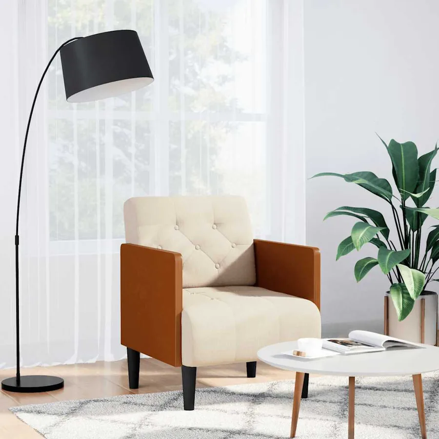 Fauteuil canapé avec accoudoirs 55 cm en lin