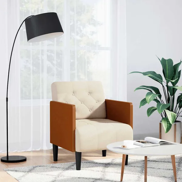 Fauteuil canapé avec accoudoirs 55 cm en lin