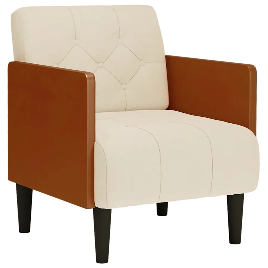 Fauteuil canapé avec accoudoirs 55 cm en lin - 2