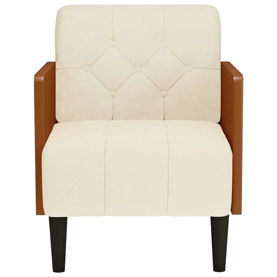 Fauteuil canapé avec accoudoirs 55 cm en lin - 3