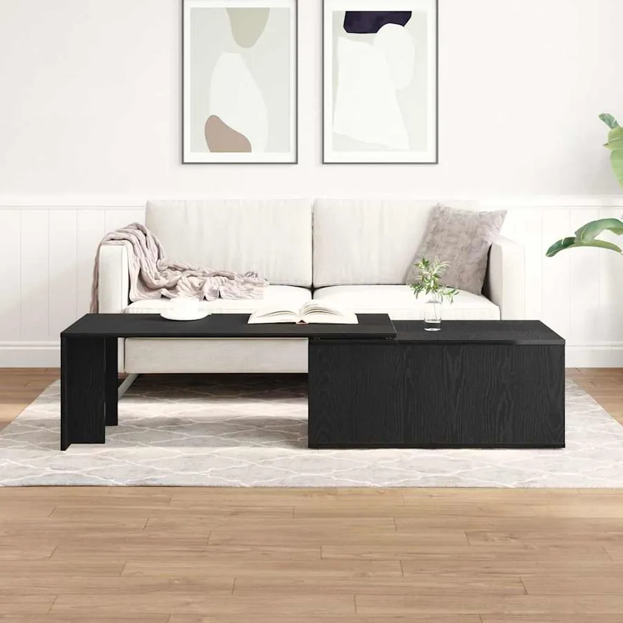 Table basse Chêne noir 150 x 50 x 35 cm Bois d'ingénierie