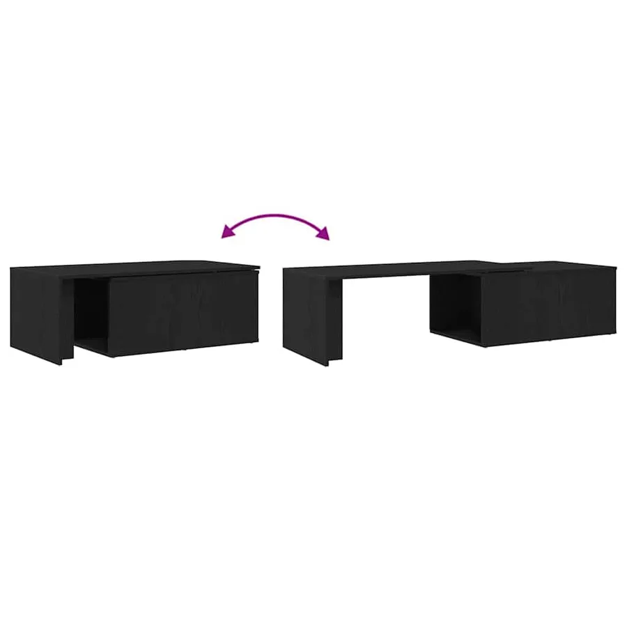 Table basse Chêne noir 150 x 50 x 35 cm Bois d'ingénierie - 10