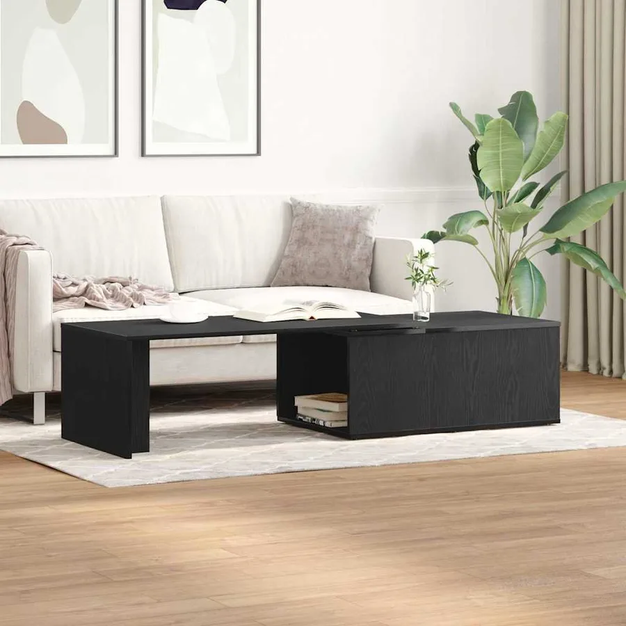 Table basse Chêne noir 150 x 50 x 35 cm Bois d'ingénierie - 4