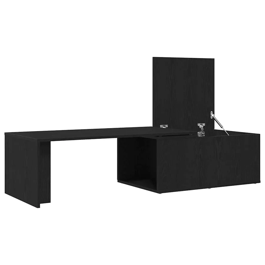 Table basse Chêne noir 150 x 50 x 35 cm Bois d'ingénierie - 5