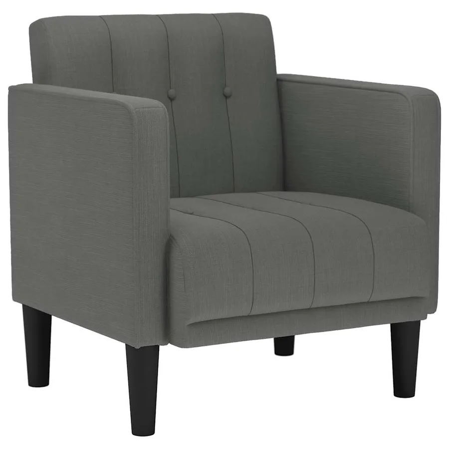 Canapé-chaise accoudoirs gris foncé 53 cm tissu - 2