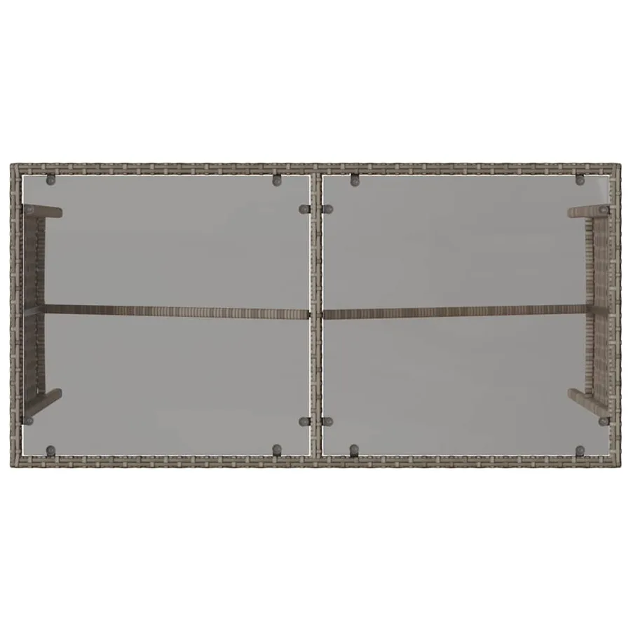 Ensemble à manger de jardin 3 pcs coussins gris résine tressée - 10