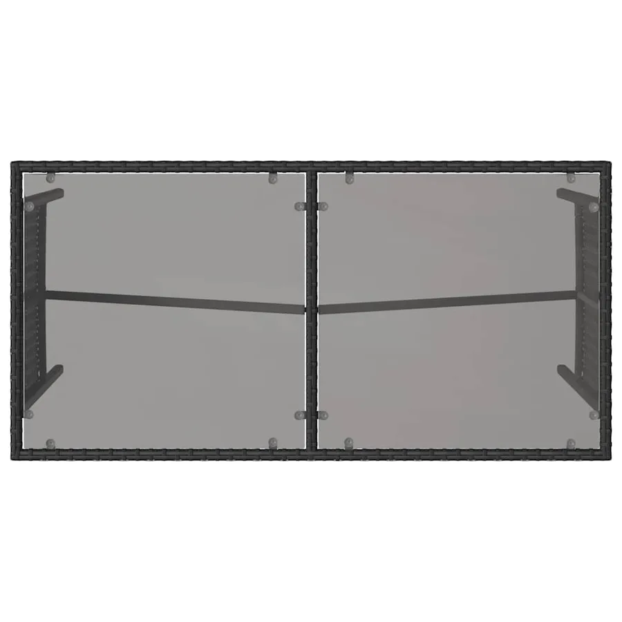 Ensemble à manger de jardin avec coussins 3 pcs Noir - 10