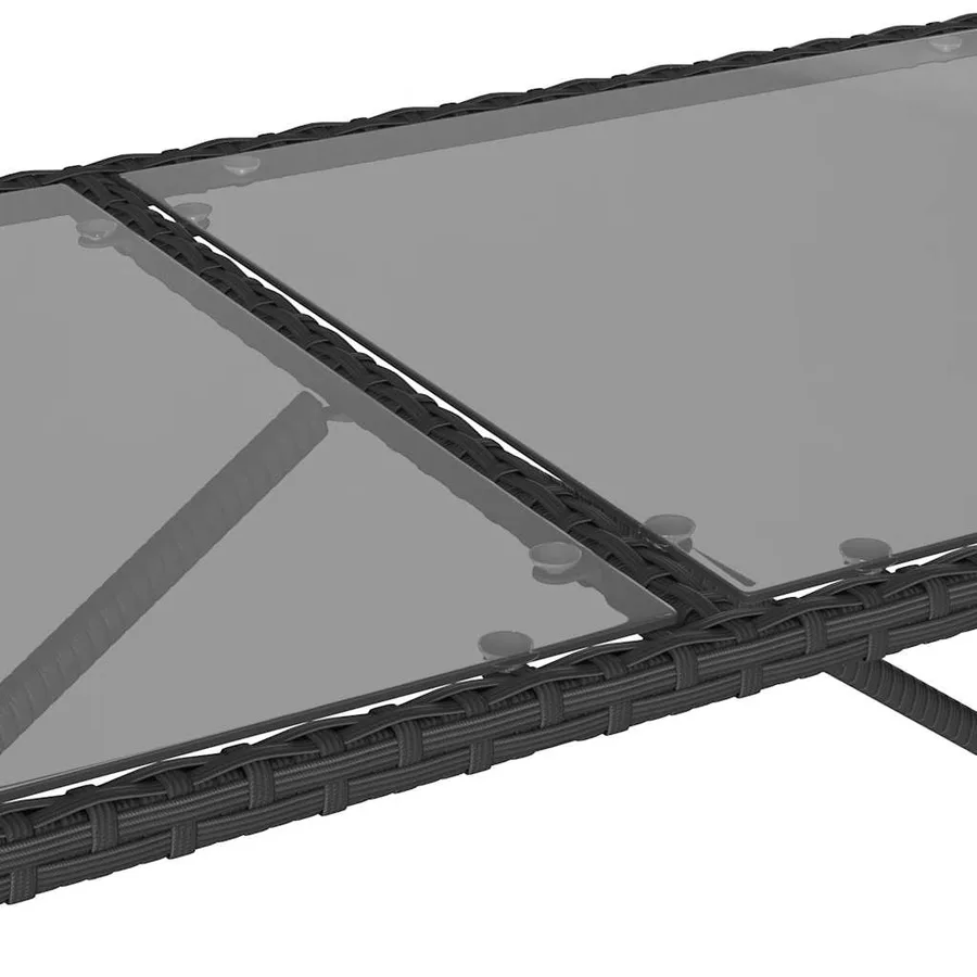 Ensemble à manger de jardin avec coussins 3 pcs Noir - 13
