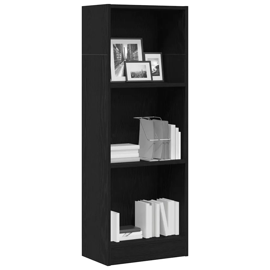 Bibliothèque en chêne noir 40 x 24 x 109 cm bois d'ingénierie - 7