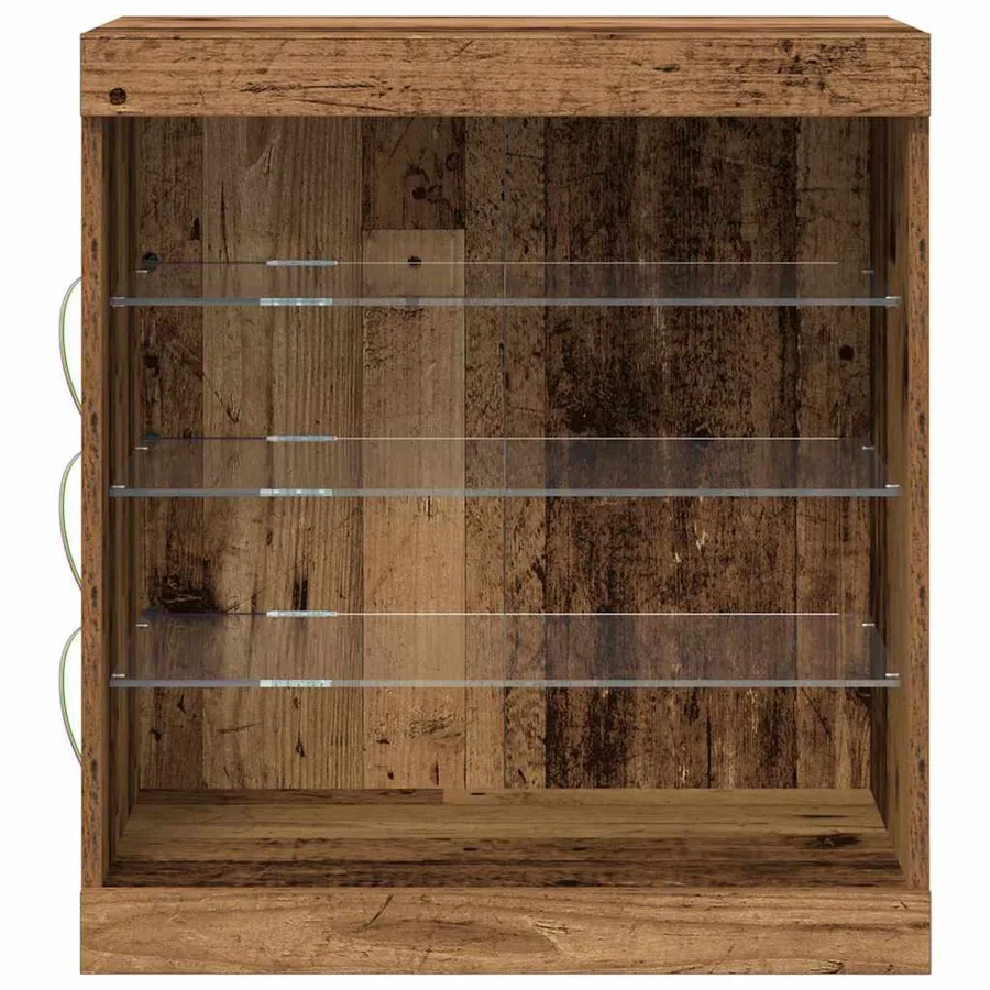 Buffet LED Bois ancien 60,5 x 37 x 67 cm Bois d'ingénierie - 6