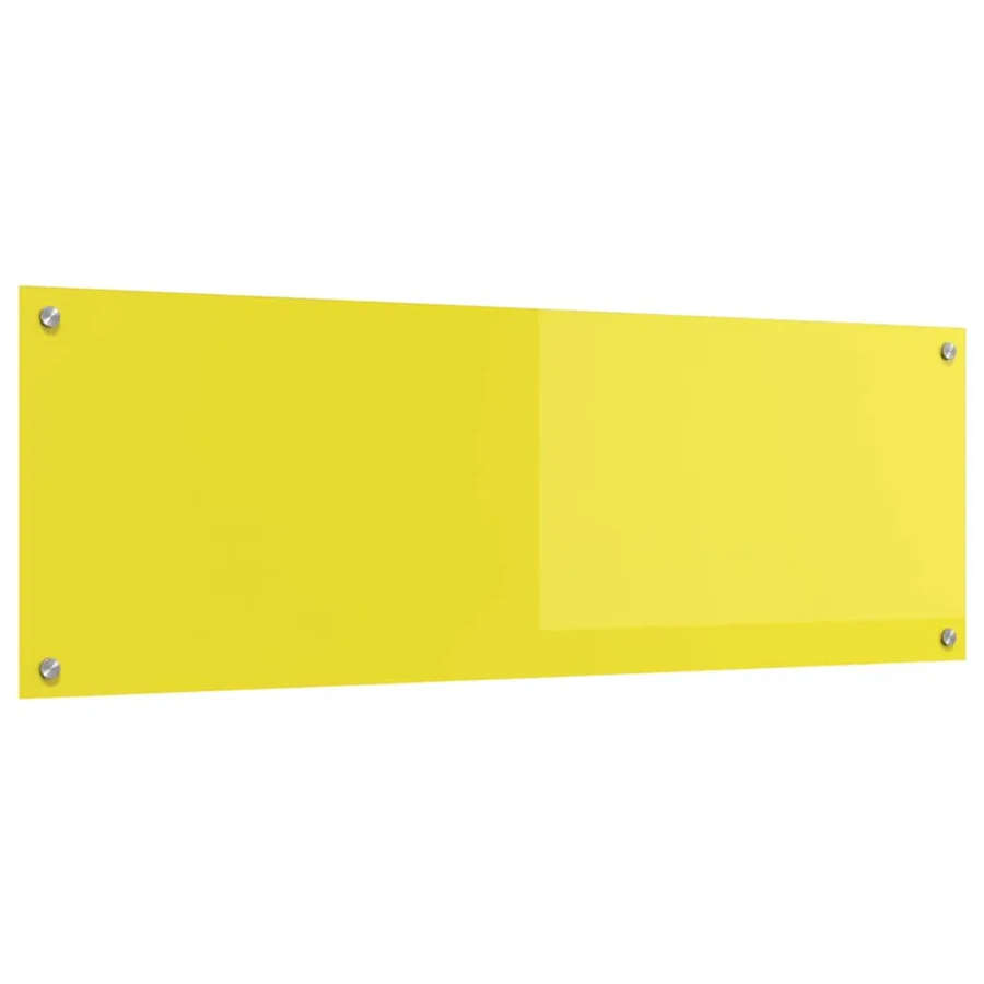 Crédence de cuisine Jaune 120 x 40 cm verre trempé - 2