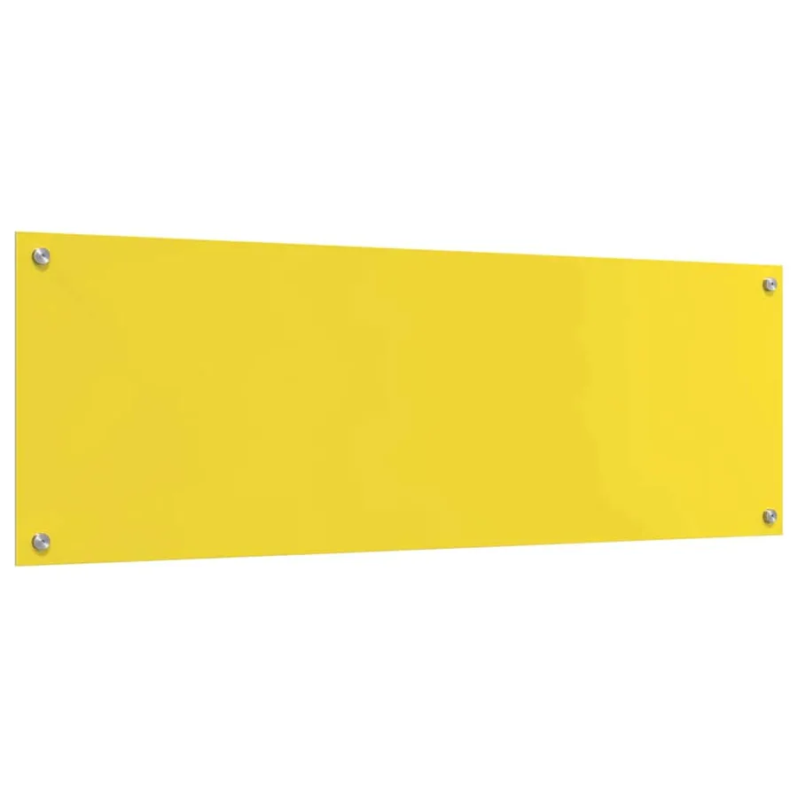 Crédence de cuisine Jaune 120 x 40 cm verre trempé - 6