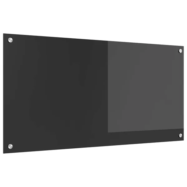 Crédence de cuisine Gris foncé 100 x 50 cm verre trempé