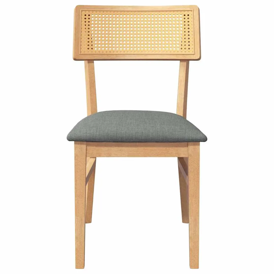 Chaises à manger coussins 2 pcs bois massif caoutchouc - 5