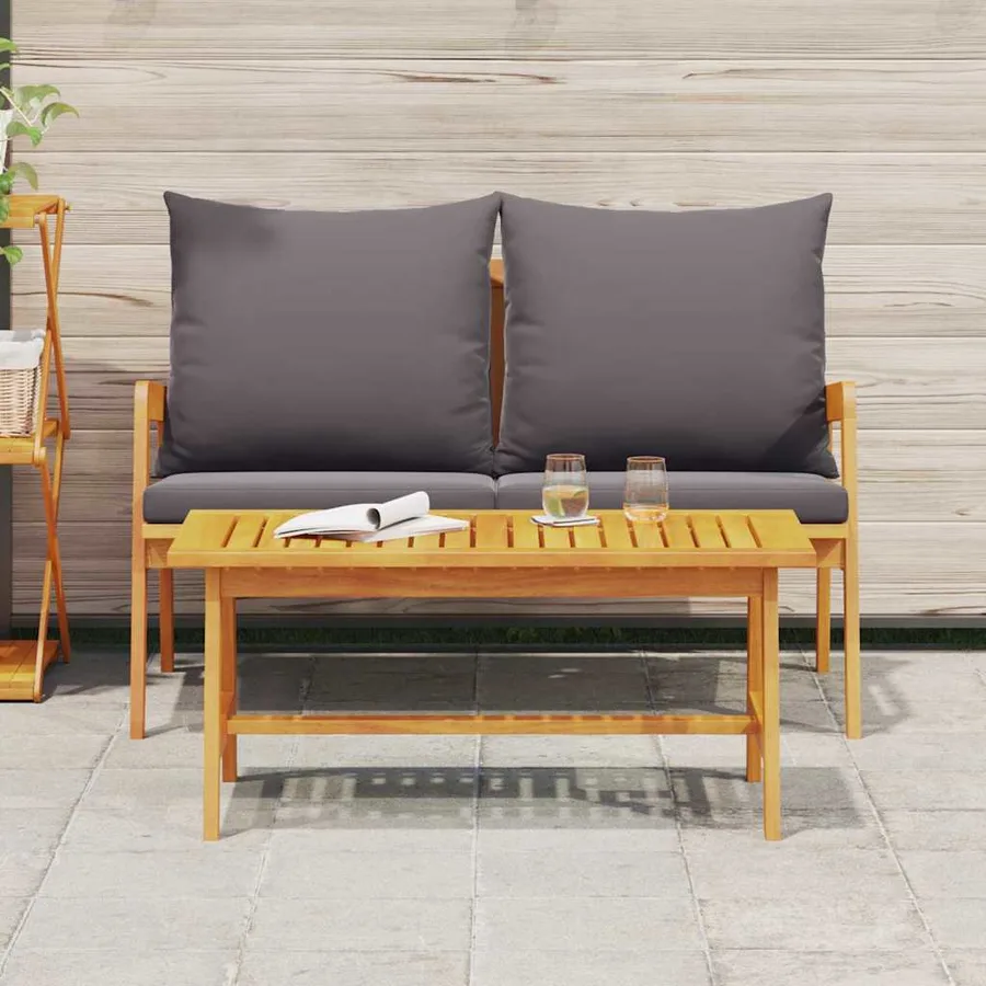Ensemble bistrot 2 pcs Huile Naturelle Bois d'Acacia Massif - 4
