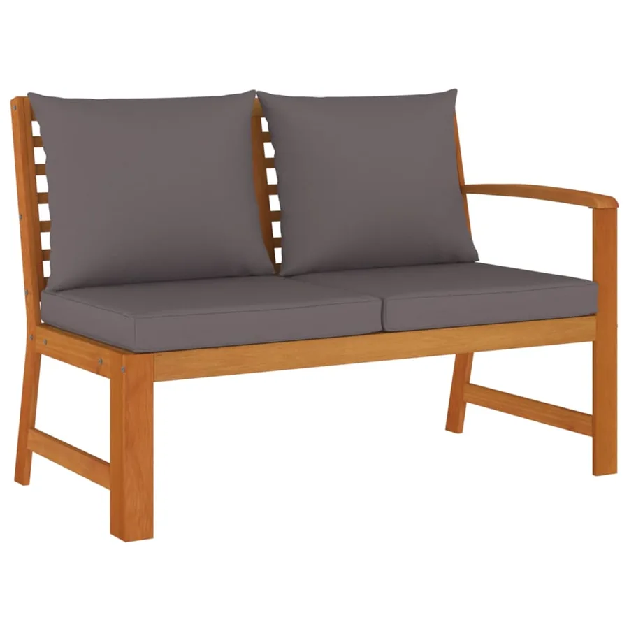 Ensemble à manger de jardin coussins 5 pcs Bois acacia - 5