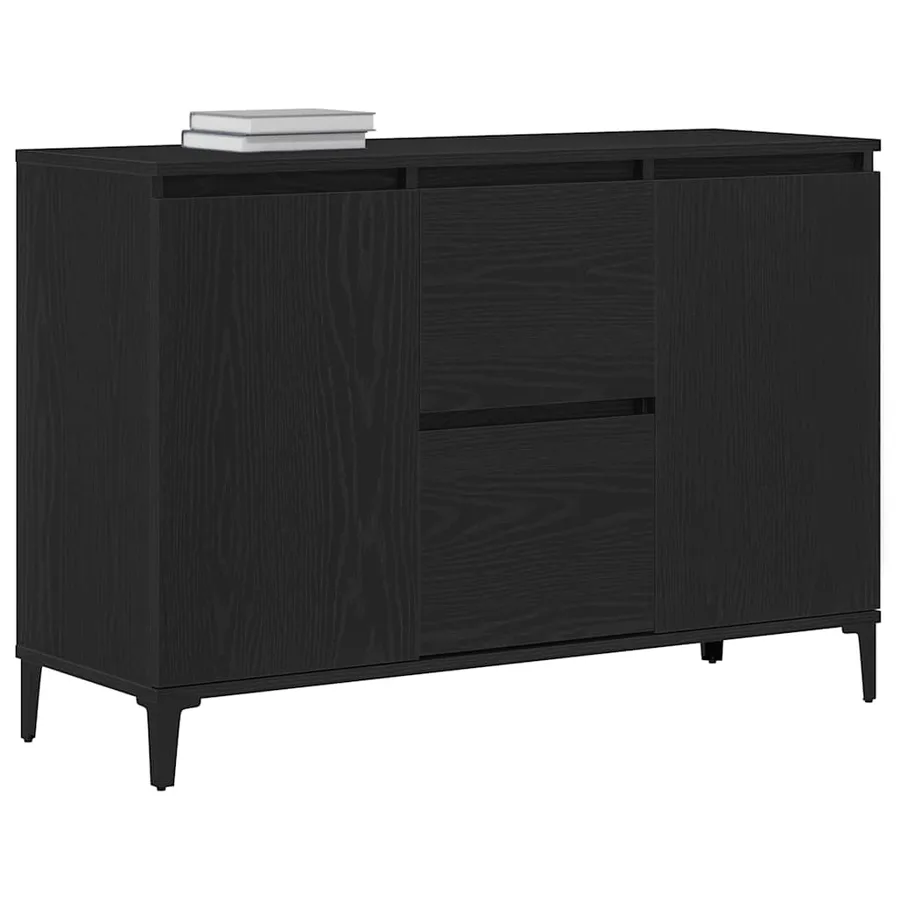 Buffet Chêne noir 104 x 35 x 70 cm Bois d'ingénierie - 3