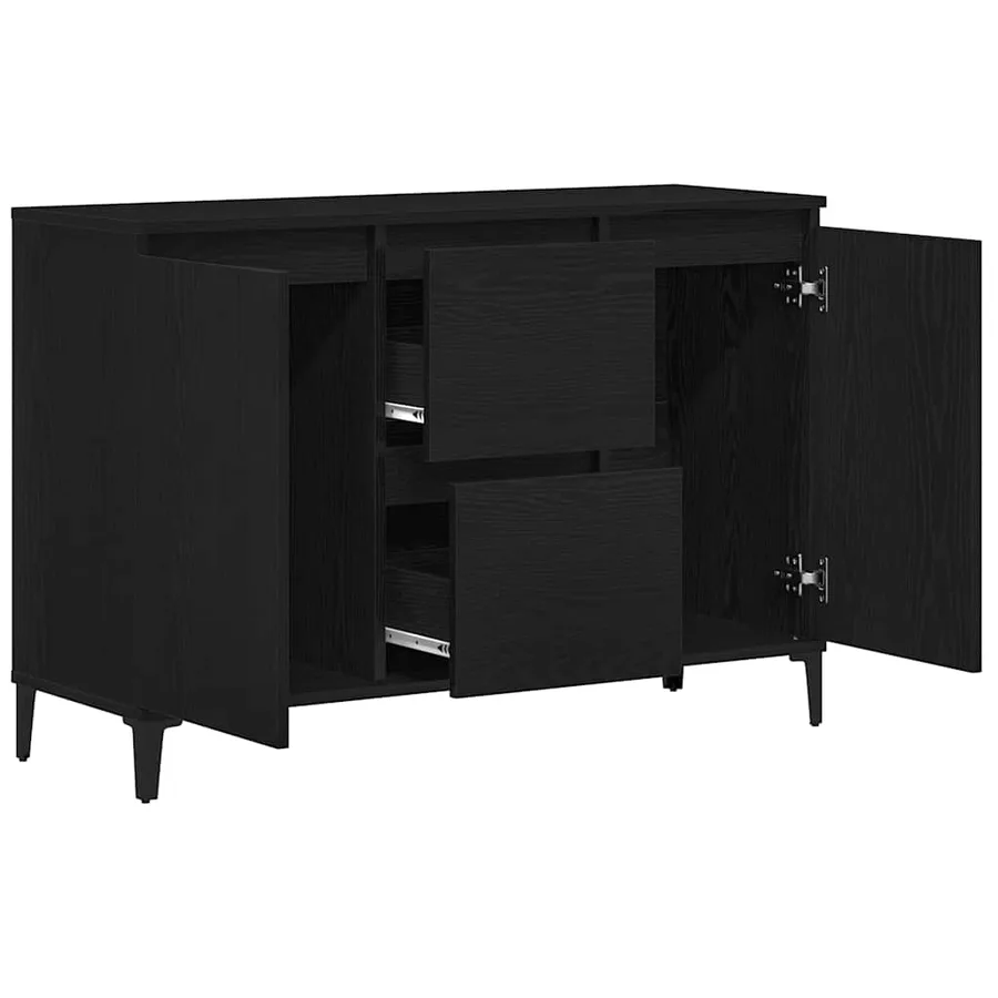 Buffet Chêne noir 104 x 35 x 70 cm Bois d'ingénierie - 5