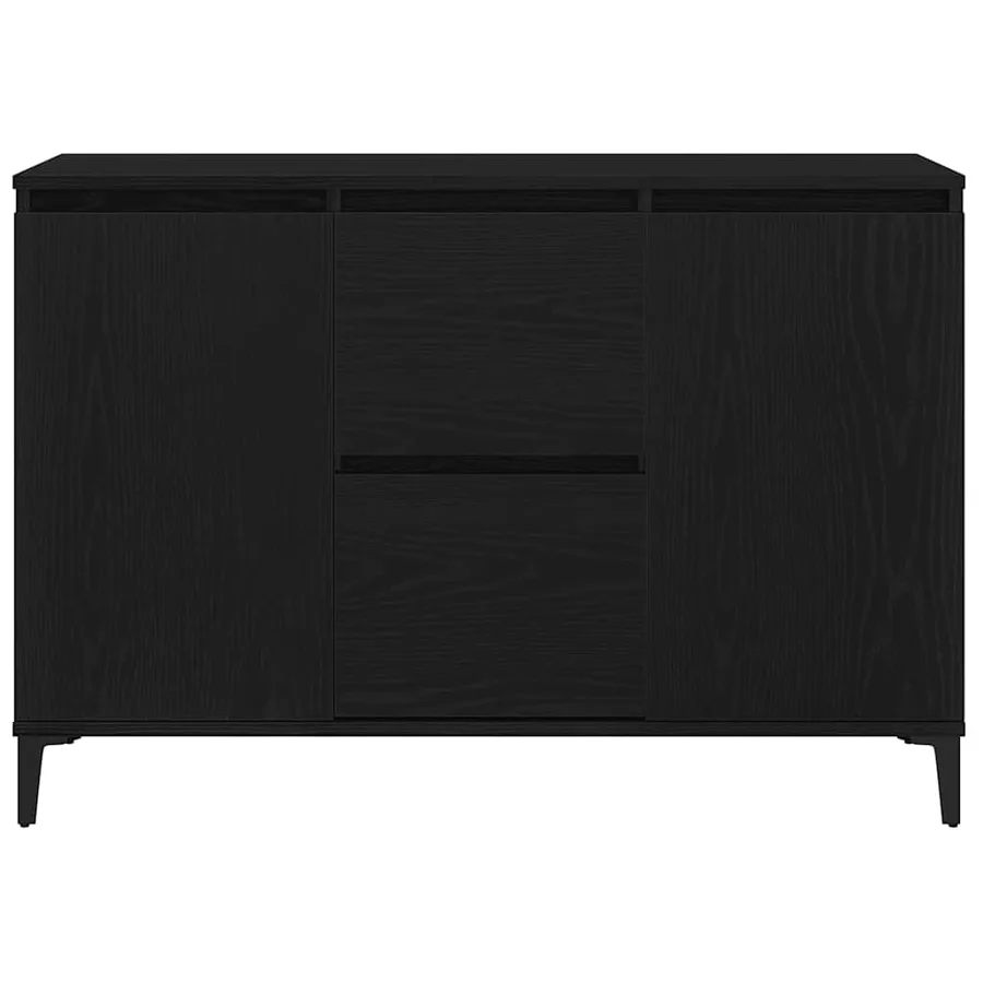 Buffet Chêne noir 104 x 35 x 70 cm Bois d'ingénierie - 7