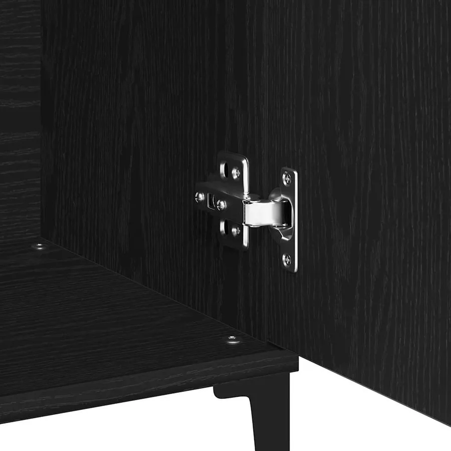 Buffet Chêne noir 104 x 35 x 70 cm Bois d'ingénierie - 8